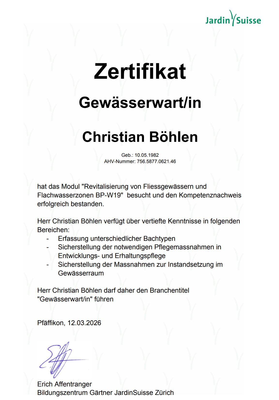 Gewässerwart Vorschau